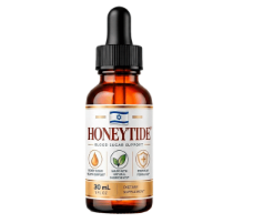 HoneyTide Drops amber dropper bottle